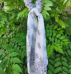 Printed Scrunchie Scarf