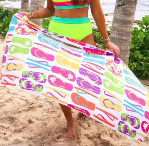 Flip Flop Fun Beach Towel