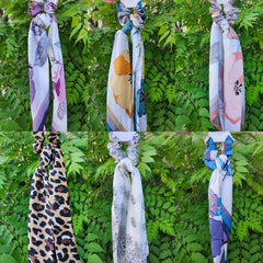 Printed Scrunchie Scarf