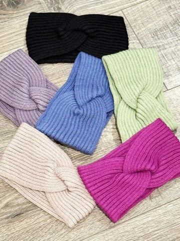 Winter Knitted Ribbed Solid Headband