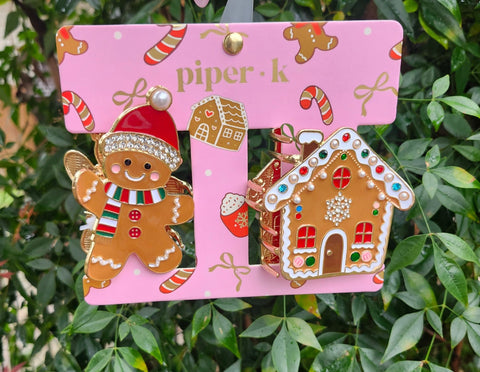 Gingerbread Christmas Hair Clips