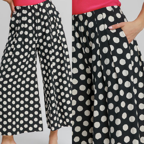 Polka Dot Wide Leg Pants