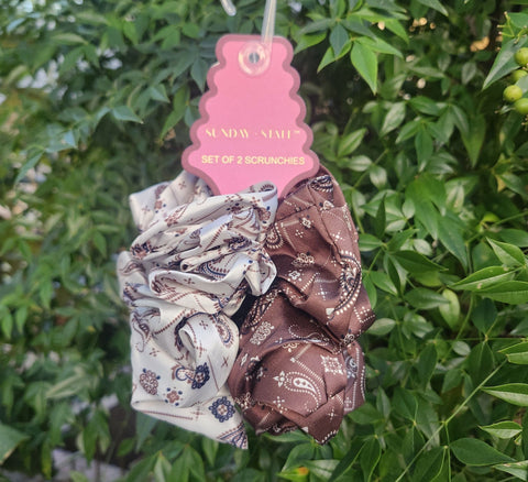Paisley Hair Scrunchies