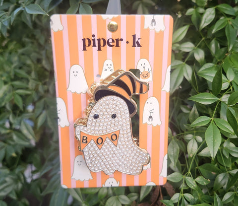 Halloween Pearl Beaded Ghost Hair Clip