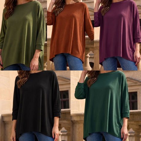 Lightweight Solid 3/4 Sleeve Top