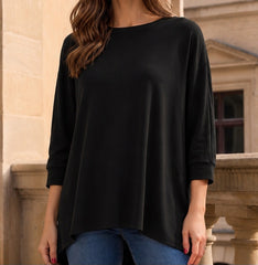 Lightweight Solid 3/4 Sleeve Top
