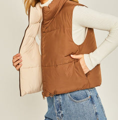 Woven Solid Reversible Vest