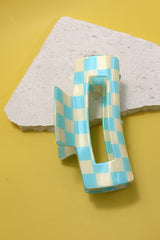 Jumbo Checkered Hair Claw Clips