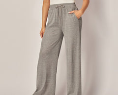 Stretchy Drawstring Pocket Wide Leg Pants