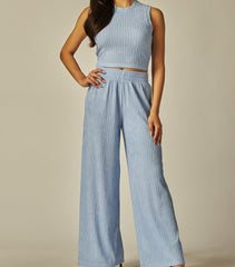 Crinkled 2 Piece Loungewear Set