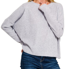 Ribbed Dolman Long Sleeve Sweater