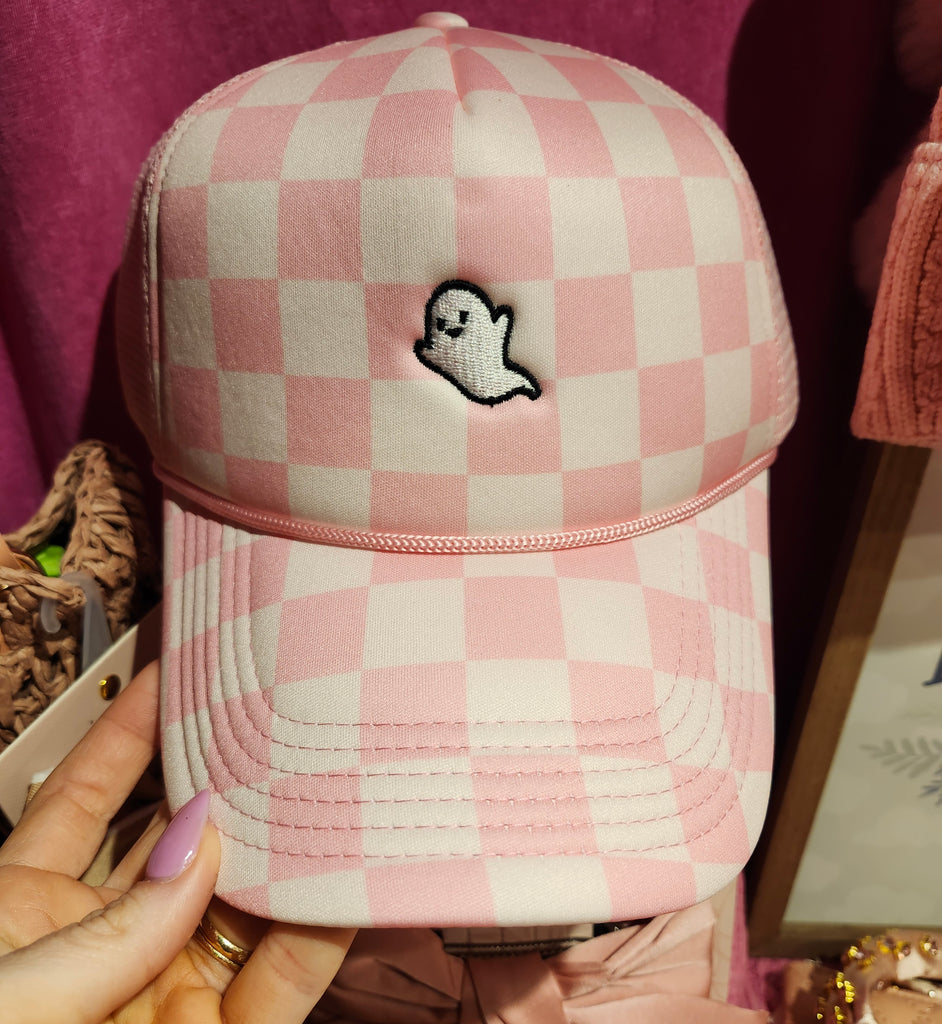 Checkered Ghost Trucker Hat