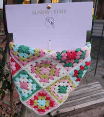 Floral Crochet Hair Bandana
