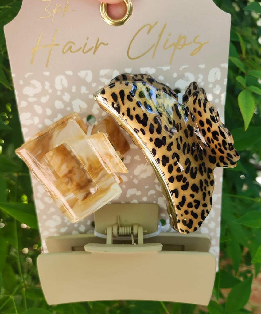Animal Printed Hair Clips