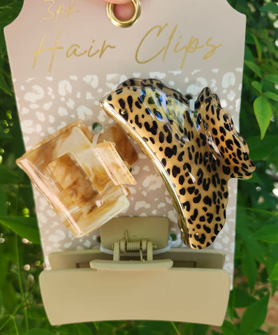 Animal Printed Hair Clips