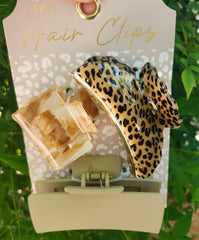 Animal Printed Hair Clips