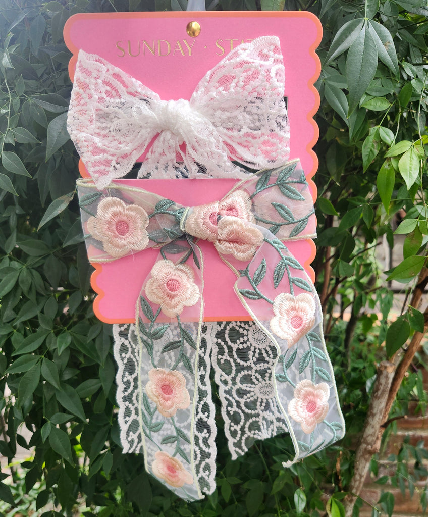 Floral/Lace Hairbows
