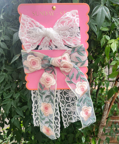 Floral/Lace Hairbows