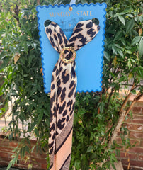 Printed Hair Scarf/Brooch