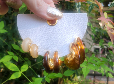 Brown Mixed Hoop Earring Set