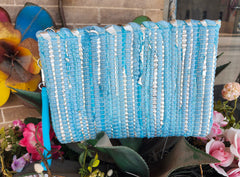 Metallic Zipper Clutch