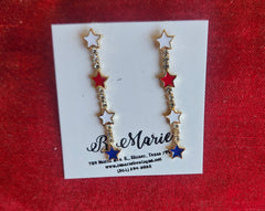 Patriotic Dangle Star Earrings