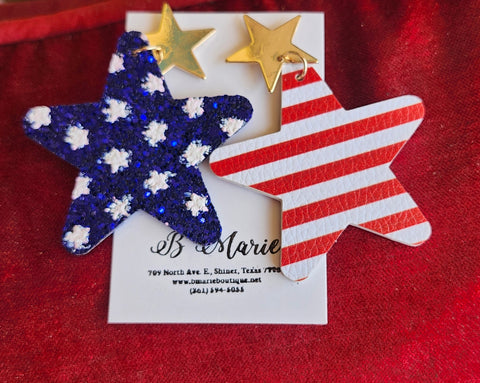Patriotic Star Earrings