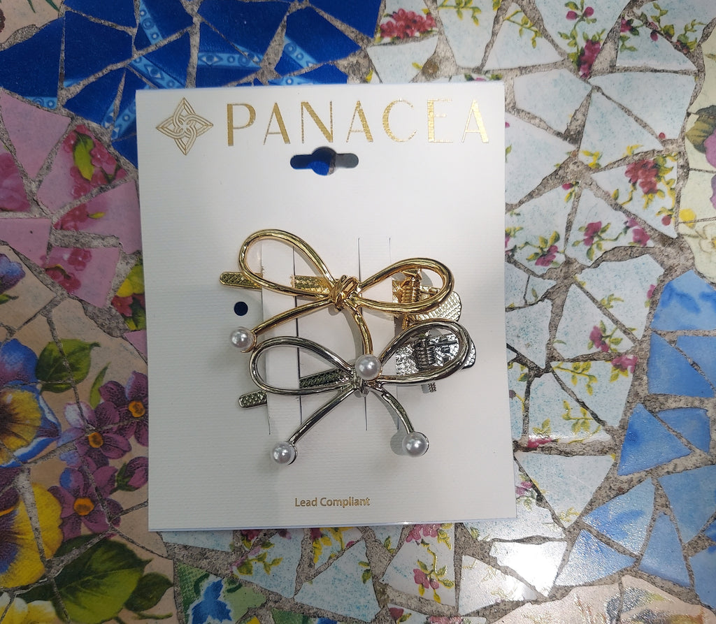 Pearl Bow Hair Barrettes