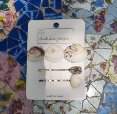 Shell Hair Pins