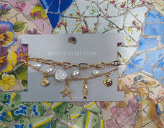 Shell/Pearl Charm Bracelet