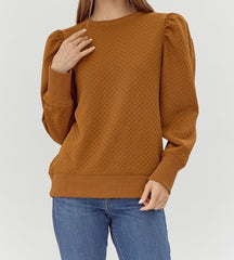 Embossing Textured Sweatshirt Top