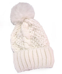 Cable Knot Pom Pom Beanie