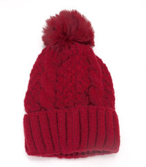 Cable Knot Pom Pom Beanie