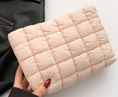 Quilted Puffy Cosmetic Makeup Pouch