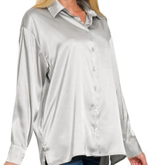 Satin Button Down Top