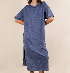 Mineral Washed Midi Dress