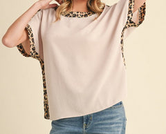 Leopard Dolman Sleeve Top