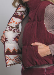 Reversible Corduroy Puffer Vest