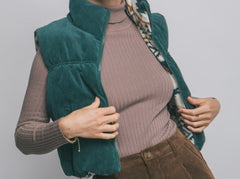 Reversible Corduroy Puffer Vest
