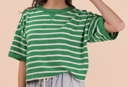 Oversized Stripe Casual Comfy Knit Top