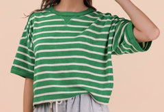 Oversized Stripe Casual Comfy Knit Top