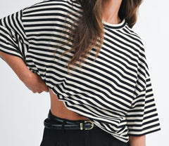 Oversized Stripe Boyfriend Tee