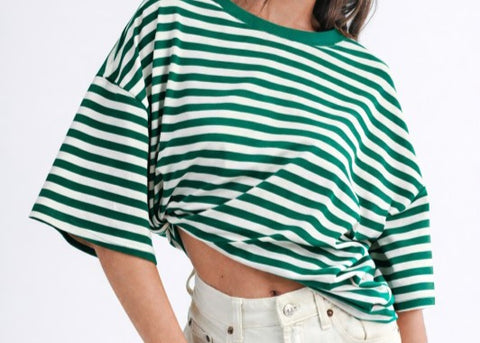 Oversized Stripe Boyfriend Tee