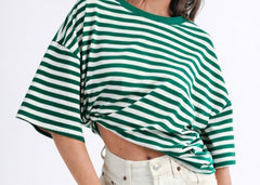 Oversized Stripe Boyfriend Tee