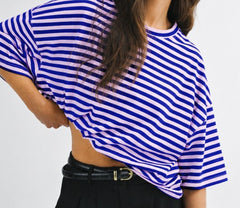 Oversized Stripe Boyfriend Tee