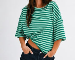 Oversized Stripe Boyfriend Tee