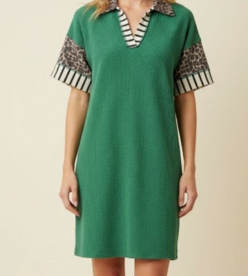 Animal Printed/Striped Solid Dress