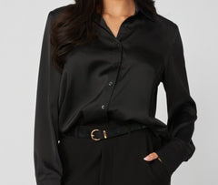 Satin Button-Up Top
