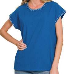 Stitch Detailed Oversize Top
