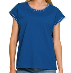 Stitch Detailed Oversize Top